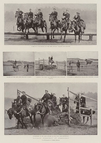 Cavalry Exercises at Aldershot (b  /  w photo)