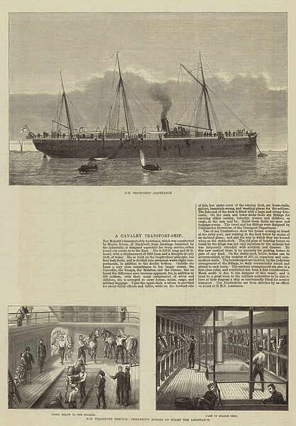 A Cavalry Transport Ship (engraving)