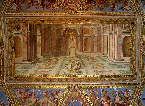 The ceiling of the Constantine Room: the Fall of the idols