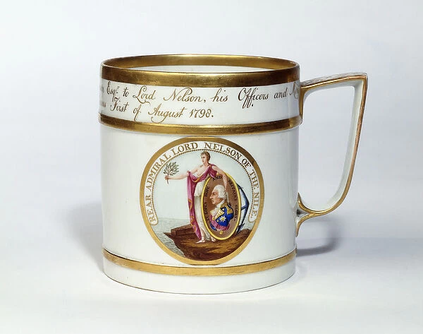 One of the Celebrated Victory of the Nile Mugs, by Duesbury & Kean, 1798 (porcelain