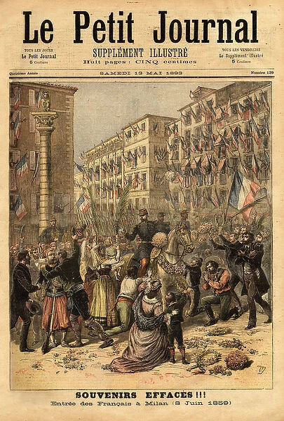 Celebration of the entry of the Napoleonic army in Milan on June 8, 1859