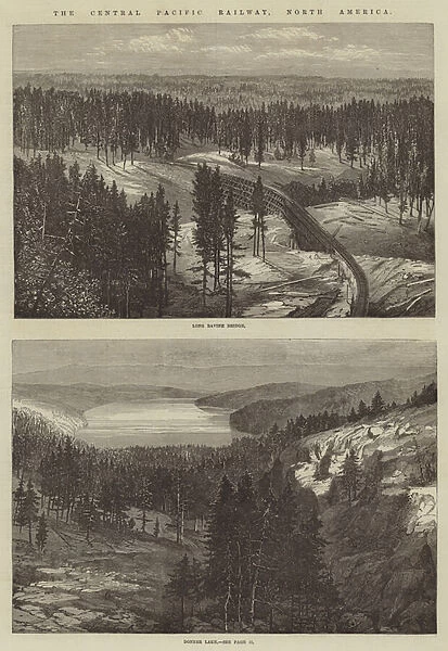 The Central Pacific Railway, North America (engraving)
