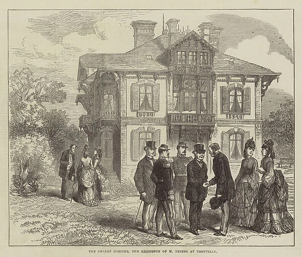 The Chalet Cordier, the Residence of M Thiers at Trouville (engraving)