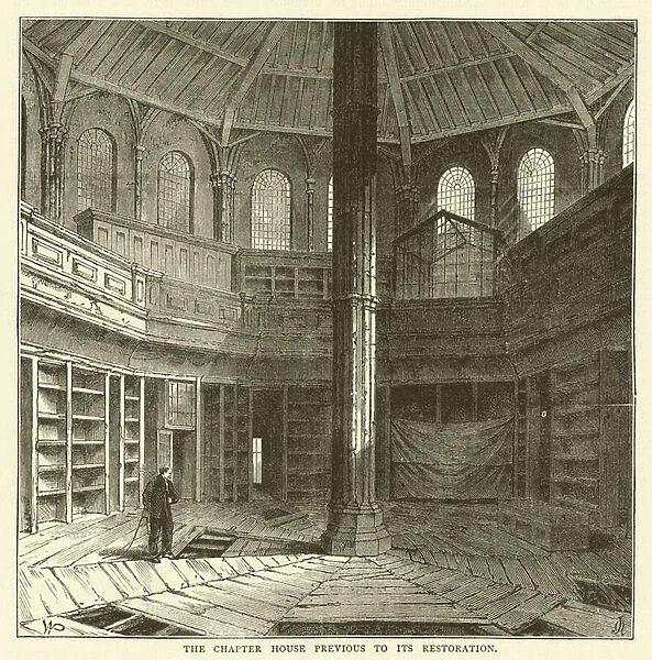 The Chapter House previous to its restoration (engraving)