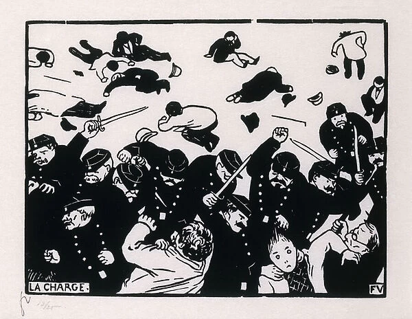 The Charge, c. 1893-1931 (woodcut)