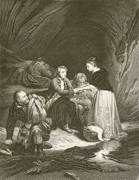 Charles Edward (the Pretender) and Flora Macdonald (engraving)