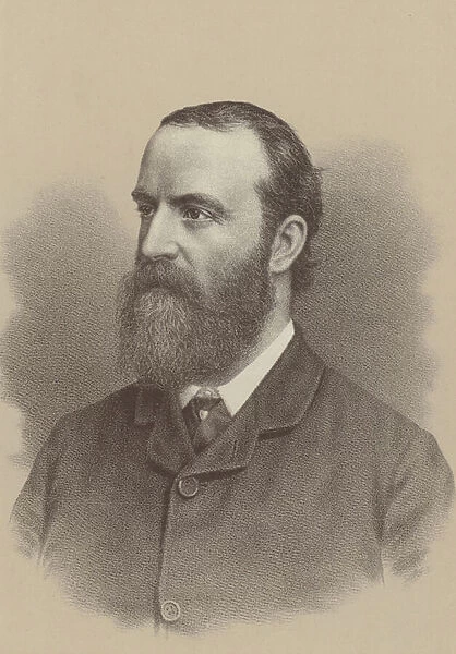 Charles Stewart Parnell, Irish nationalist political leader, land reform agitator, and the founder and leader of the Irish Parliamentary Party (litho)