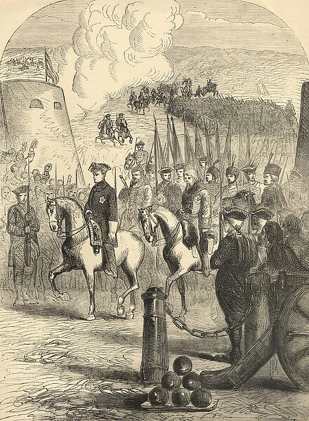 Charles XII of Sweden entering Copenhagen (engraving)