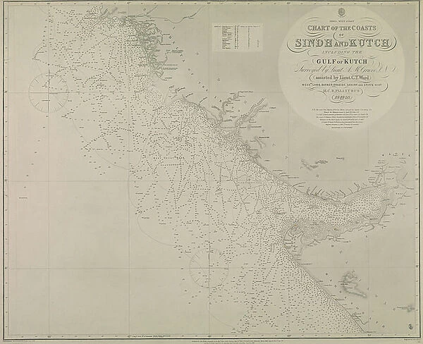 Chart of Sindh and Kutch coasts, 1848-50 (print)