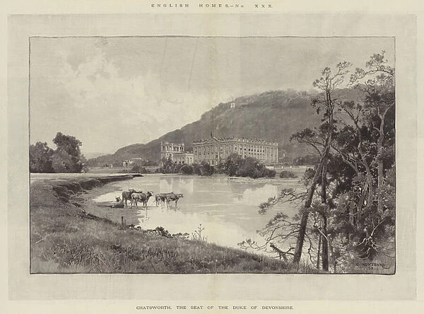 Chatsworth, the Seat of the Duke of Devonshire (engraving)