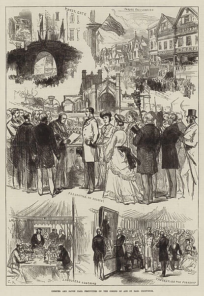 Chester and Eton Hall Festivities on the Coming of Age of Earl Grosvenor (engraving)