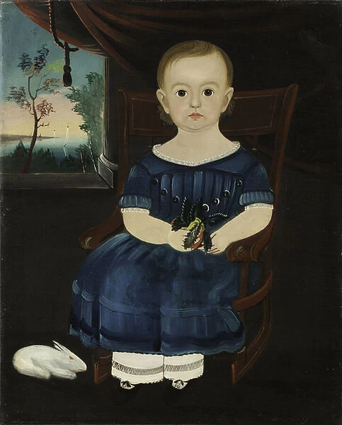 Child with Rabbit, 1835 (oil on canvas)