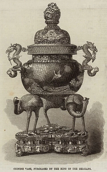 Chinese Vase, purchased by the King of the Belgians (engraving)