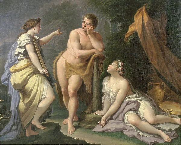 The Choice of Hercules (oil on canvas)