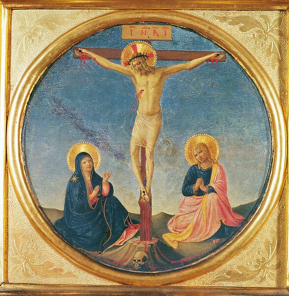 Christ between the Virgin and Saint John, or the Small Crucifixion (tondo), c. 1395