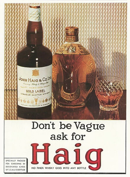 Christmas advertisement for Haig Scotch whisky (colour litho)