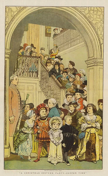 A Christmas Costume Party, Supper Time (chromolitho)