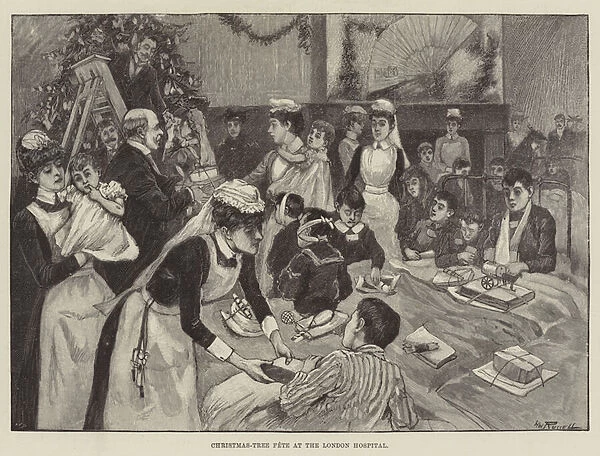 Christmas-Tree Fete at the London Hospital (engraving)