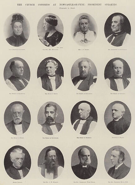 The Church Congress at Newcastle-on-Tyne, Prominent Speakers (b  /  w photo)