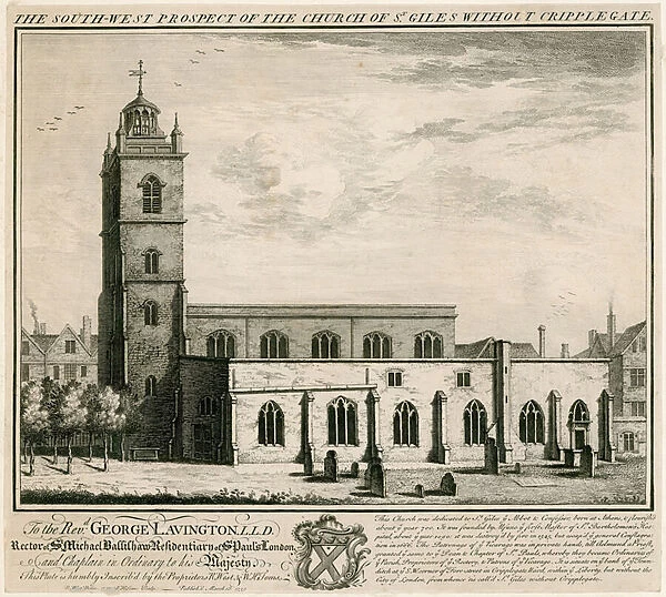 Church of St Giles Without Cripplegate, London (engraving)