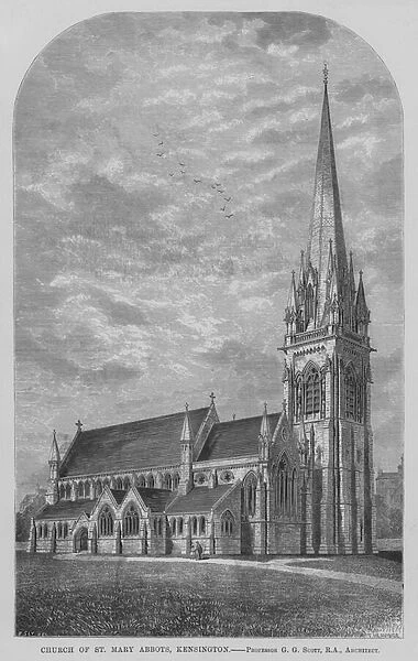 Church of St Mary Abbots, Kensington (engraving)