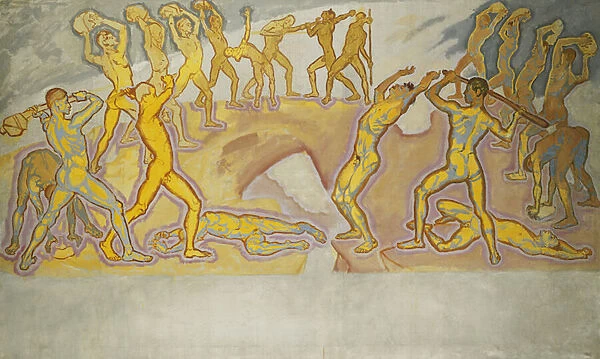 Clash of the Titans; Kampf der Titanen, c. 1913-1915 (oil on canvas)