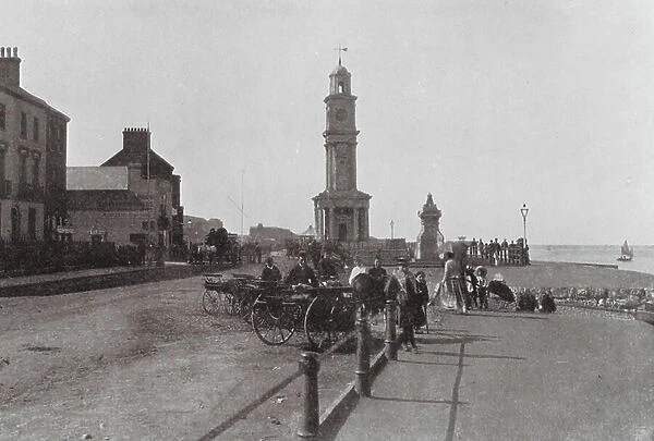 The Clock Tower, Herne Bay (b / w photo)