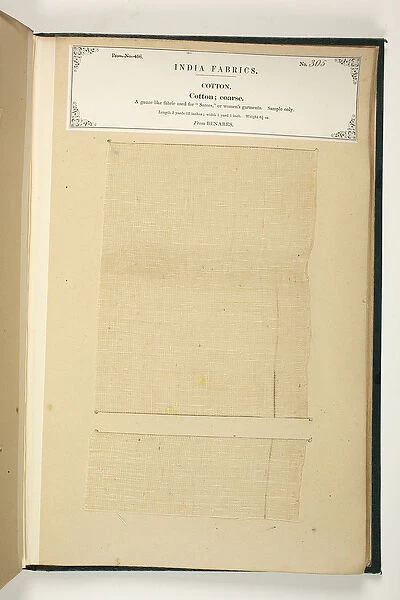 Coarse Cotton, Benares, from The Collection of the Textile Manufacturers of