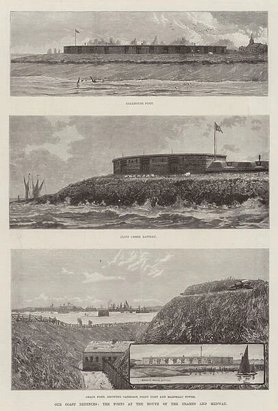 Our Coast Defences, the Forts at the Mouth of the Thames and Medway (engraving)