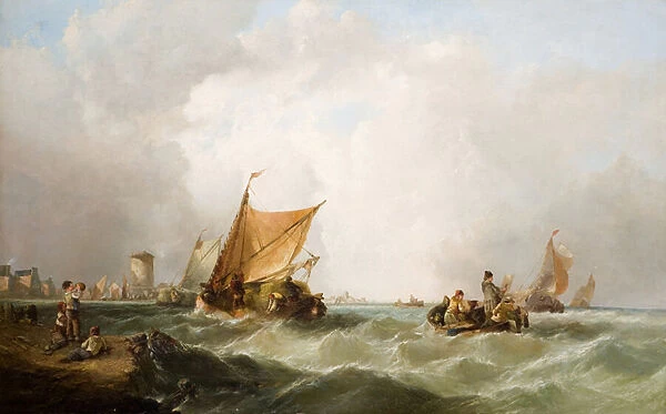 Coast of Holland (oil on canvas)