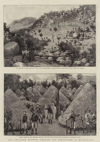 The Collision between English and Portuguese in Manicaland (engraving)