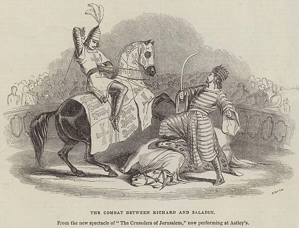 The Combat between Richard and Saladin (engraving)