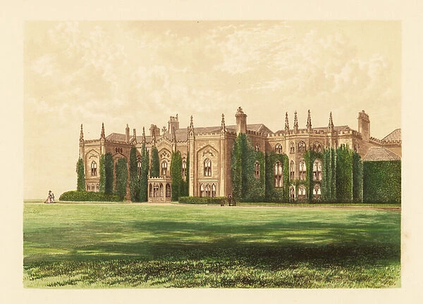 Combermere Abbey, Shropshire, England. 1880 (engraving)