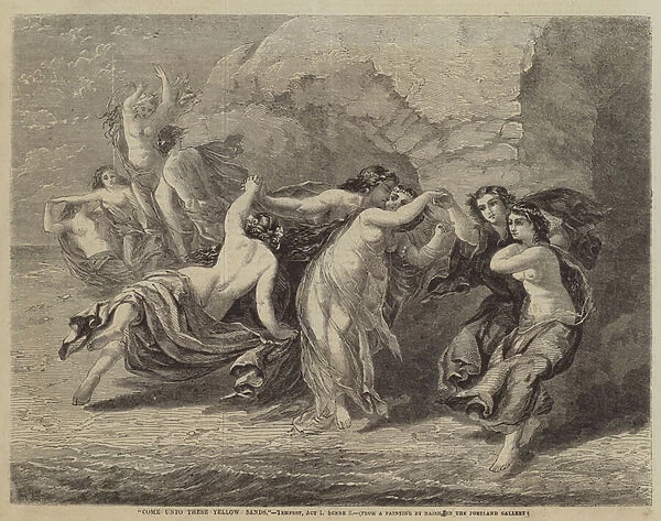 'Come Unto These Yellow Sands', Tempest, Act 1, Scene 2 (engraving)
