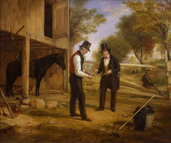 Coming to the Point, a sequel to Bargaining for a Horse, 1854 (oil on canvas)