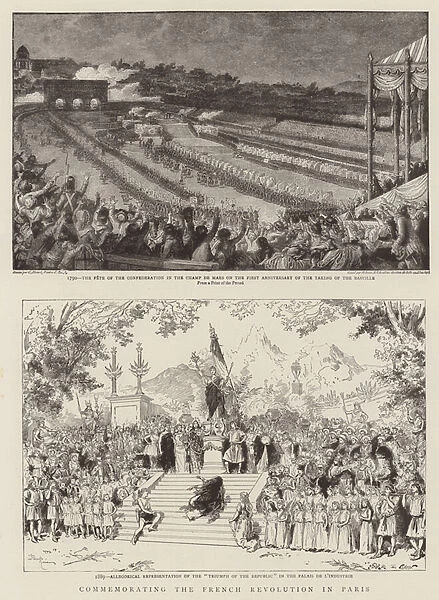 Commemorating the French Revolution in Paris (engraving)