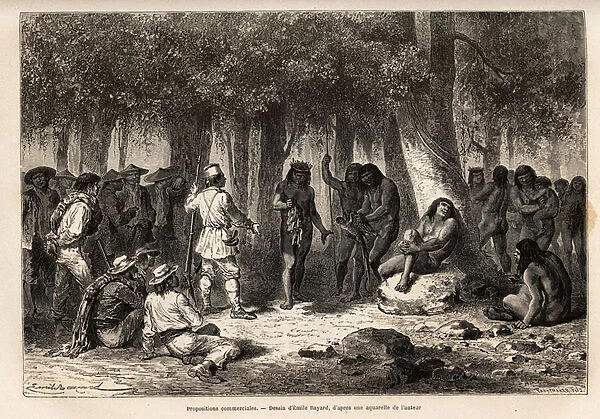 Commercial proposals between the Siriniris Indians and the members of the expedition