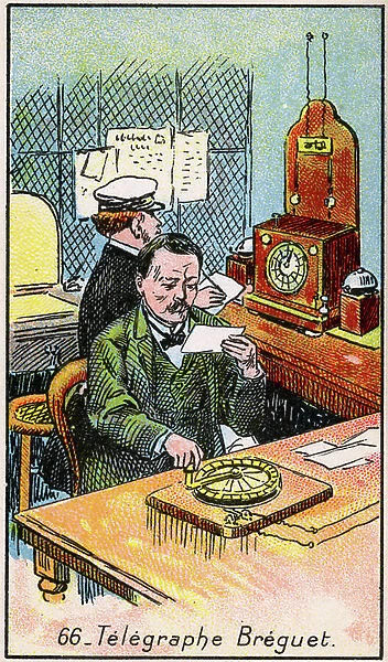Communication. Breguet telegraph. c.1900 (chromo)