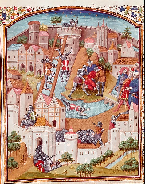Conquete of a fortified town Miniature taken from '