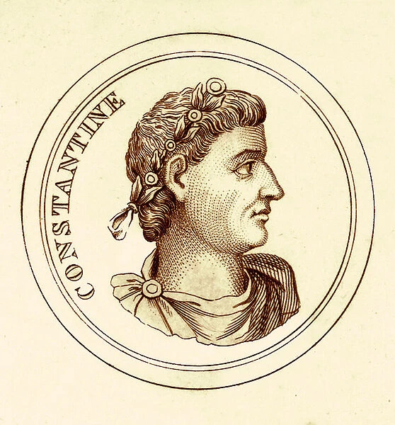Constantine, illustration from The Universal Historical Dictionary by George Crabb, published 1825 (digitally enhanced image)