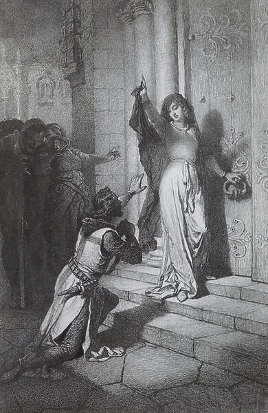 In Constantinople, 1096, Scene 7 from Imre Madachs poem The Tragedy of Man (engraving)