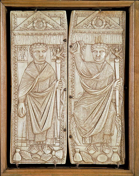 Consular diptych of Boethius (ivory relief, 487)