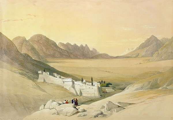 The Convent of St. Catherine, Mount Sinai, looking towards the Plain of the Encampment