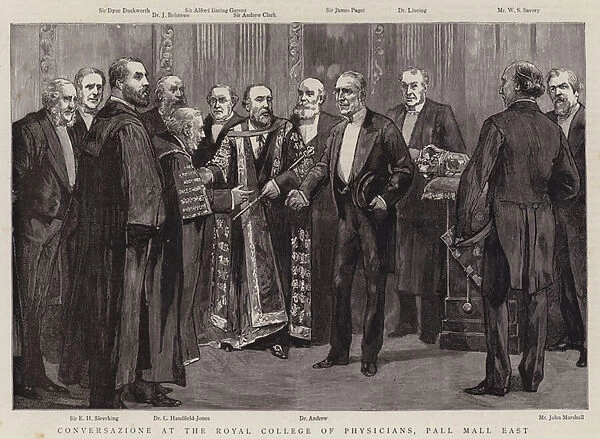 Conversazione at the Royal College of Physicians, Pall Mall East (engraving)