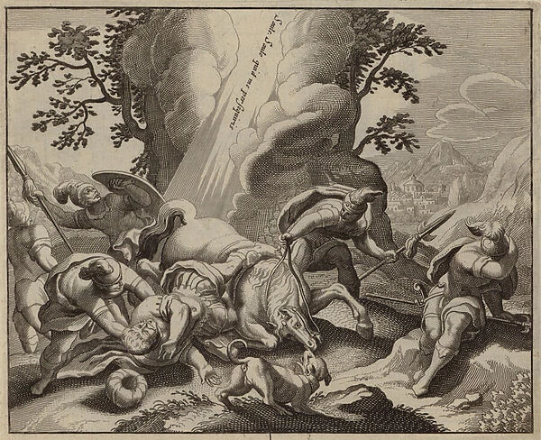 Conversion of St Paul on the road to Damacus (engraving)