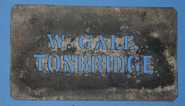 Copper Stencil of W. Gale, Tonbridge (copper)