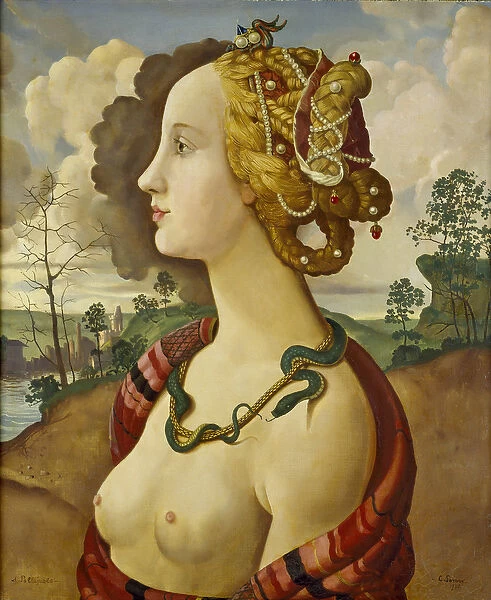 Copy of Portrait of Simonetta Vespucci, by Piero di Cosimo (c