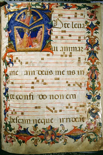 Corale  /  Graduale no. 5 Historiated initial A depicting King David