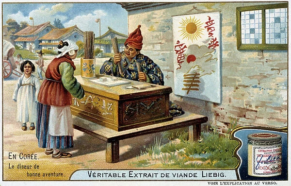 Coree: the fortune teller - chromo. Liebig, v. 1900