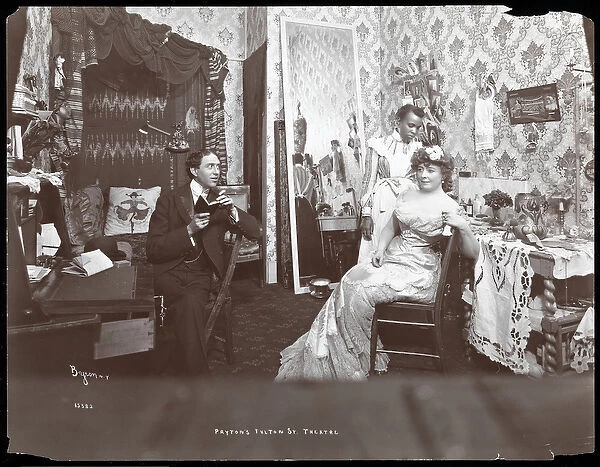 Corse Payton and wife in his Fulton Street Theatre, New York, 1903 (silver gelatin print)